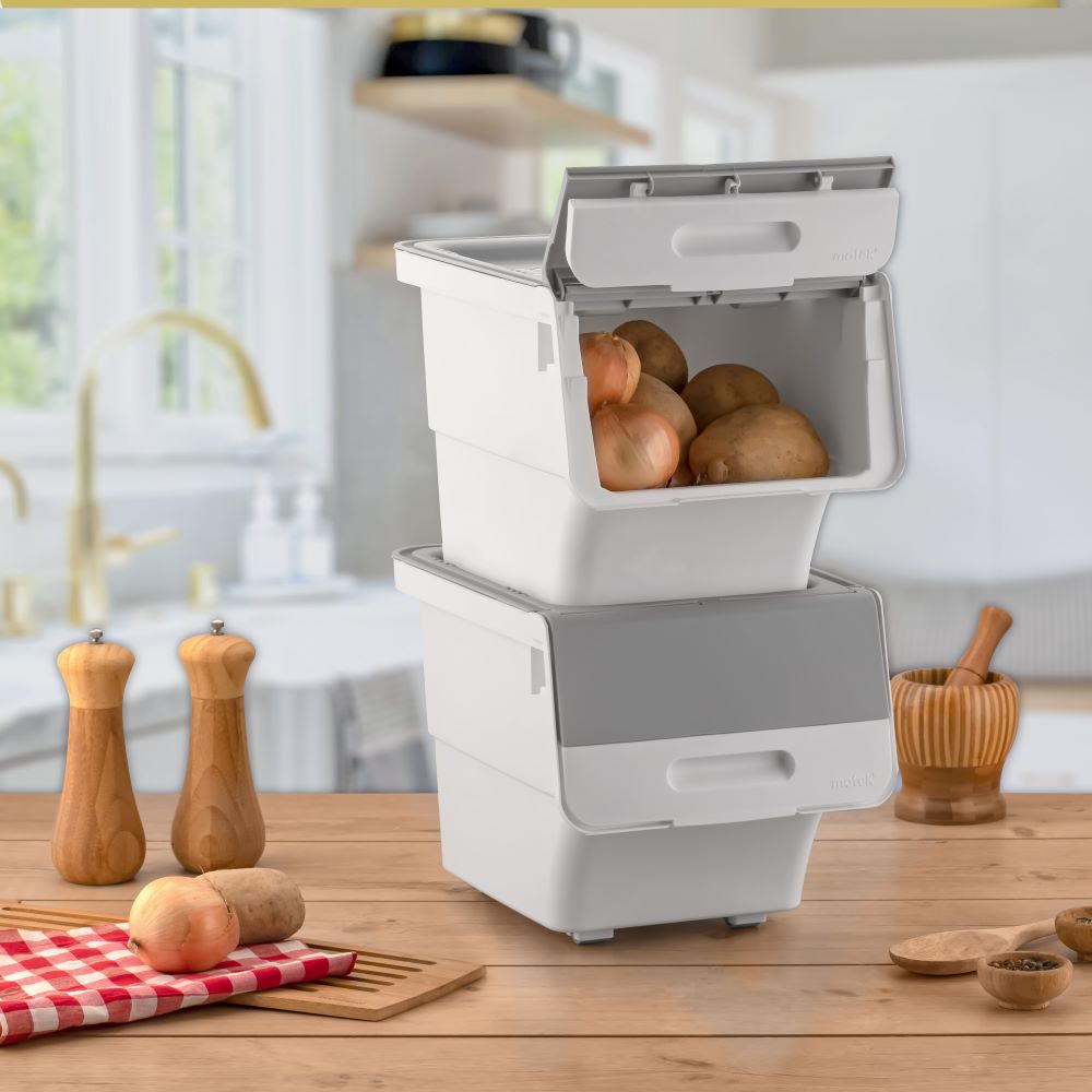 Opbergbox met  deksel en wielen -  Opbergboxen - Organizer